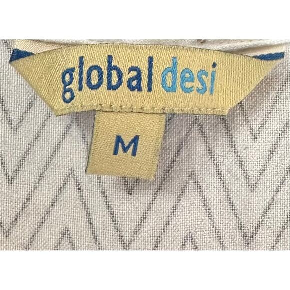 Global Desi Liva Maxi Dress Black White Boho Sleeveless Sustainable Size M - Picture 10 of 11